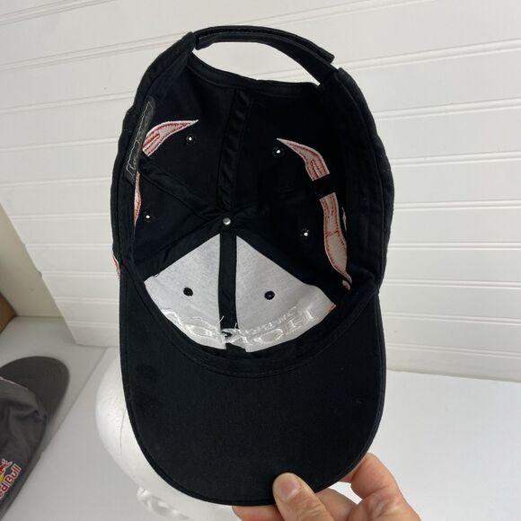 Powered By HONDA Hat Black Embroidered Logo Flames Adjustable Strapback Dad Cap - Picture 5 of 6